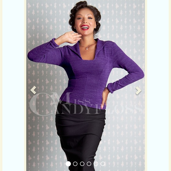 Miss Candyfloss Sandrine-Lavania Classic 1950´s Knitted Top - Picture 2 of 8